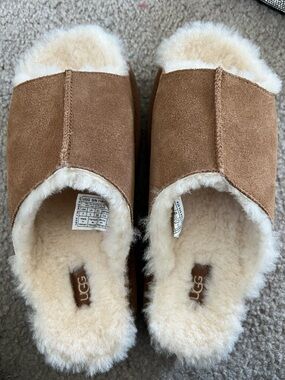 UGG Chestnut Brown Sheepskin Slip-On Slippers